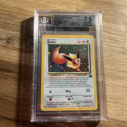 Pokemon TCG Eevee Black Star Promo Holo Pokemon League BGS PSA 7.5 Near Mint + - Image 1