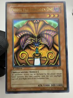 2002 YU-GI-OH! LOB-LEGEND OF BLUE EYES WHITE DRAGON 124 EXODIA THE FORBIDDEN ONE - Image 3