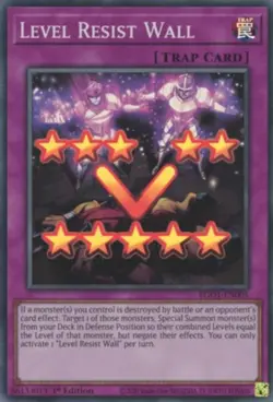 Level Resist Wall - EGO1-EN005 - Super Rare - 1st Edition - Lightly Played - Image 1