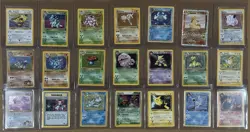63 Ungraded ENG & JPN Vintage Holographic Pokemon TCG Card Lot 1997 to 2011 - Image 1