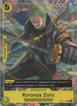Foil Roronoa Zoro (Illustration Box Vol.3) UC One Piece Promotion Cards OP07-113 - Image 1