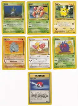 Pokemon Jungle COMPLETE SET Common Vintage WOTC 16 Card Lot MP-NM - Image 3