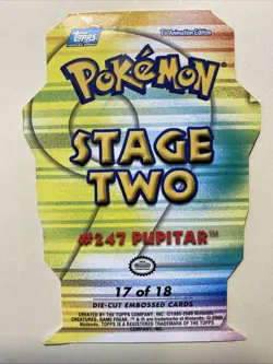 PUPITAR Die-cut Pokemon Card TCG Topps Tv Animation Edition 17/18 - Image 2