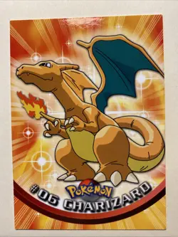 CHARIZARD Pokemon Card TCG Topps Tv Animation Edition #6 1999 - Image 1