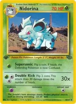 Pokemon Nidorina NM Unlimited Normal Jungle - Image 1