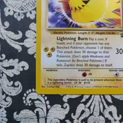 Zapdos 23/53 Wotc Promo Regular Vintage Pokemon Card - Image 4