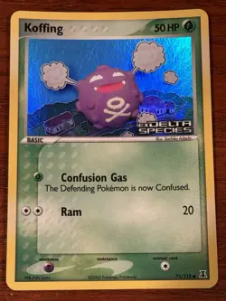 Koffing 72/113 2005 EX Delta Species Pokemon Card Reverse Holo Foil Stamped Card - Image 1
