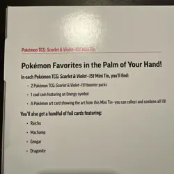 Pokemon Cards Tcg Scarlet & Violet Trading Card Game 151 Booster Packs Mini Tin - Image 5