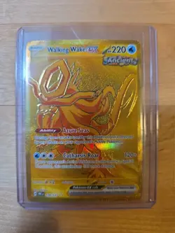 Pokemon TCG Walking Wake EX Gold Secret Rare Prismatic Card 178/131 Evolutions - Image 1