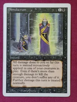 Magic The Gathering REVISED SIMULACRUM black card MTG - Image 1