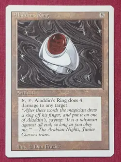 Magic The Gathering REVISED EDITION ALADDIN'S RING artifact card MTG - Image 1