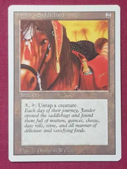 Magic The Gathering REVISED EDITION JANDOR'S SADDLEBAGS artifact card MTG - Image 1
