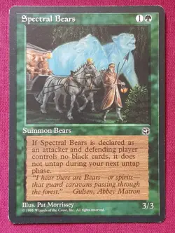 Magic The Gathering HOMELANDS SPECTRAL BEARS green card MTG - Image 1