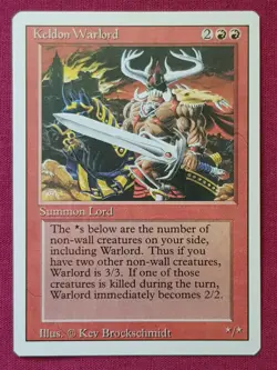 Magic The Gathering REVISED KELDON WARLORD single red card MTG - Image 1