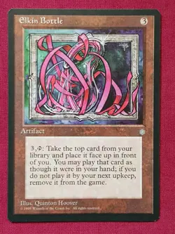 Magic The Gathering ICE AGE ELKIN BOTTLE artifact card MTG - Image 1