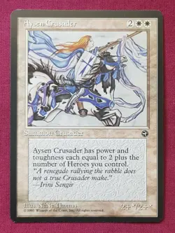 Magic The Gathering HOMELANDS AYSEN CRUSADER white card MTG - Image 1