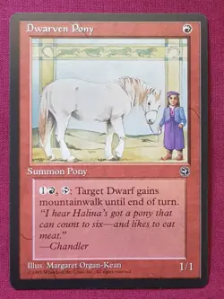 Magic The Gathering HOMELANDS DWARVEN PONY red card MTG - Image 1