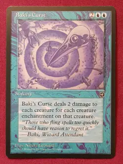 Magic The Gathering HOMELANDS BAKI'S CURSE blue card MTG - Image 1