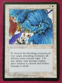 Magic The Gathering ICE AGE GENERAL JARKELD white card MTG - Image 1