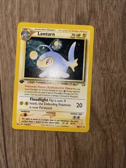 Pokemon Cards: Neo Genesis 1st Edition Uncommon: Lanturn 38/111 Mint/NM - Image 1