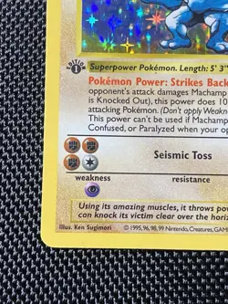 Shadowless Machamp Holo Rare 1st Edition Base Set #8/102 Vintage Pokemon Card LP - Image 5