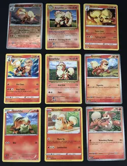 Pokemon TCG Arcanine & Growlithe Lot: 9 Card Collection Set - Image 1