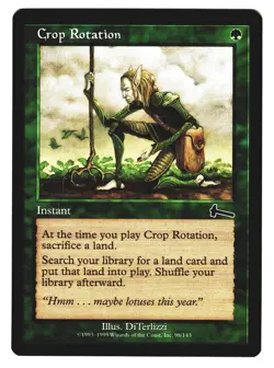 Magic The Gathering MTG - Urza's Legacy ULG 1999 - #98 Crop Rotation LP x3 LOT2 - Image 2