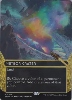 MTG (FOIL) Meteor Crater (0026) (Borderless) R Edge of Eternities: Stellar Sight - Image 1