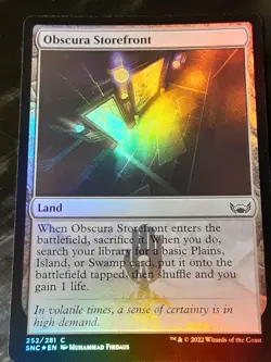 Obscura Storefront FOIL , Streets New Capenna , NM ,MTG,FREE SHIPPING - Image 1