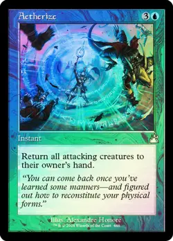 Magic The Gathering MTG AETHERIZE RETRO FRAME FOIL Ravnica Remastered NM - Image 1