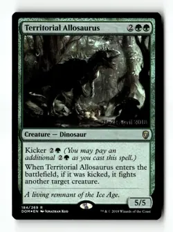 MTG | Territorial Allosaurus | Prerelease | Foil | Moderately Played | English - Image 1