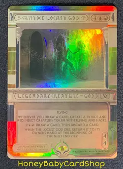 MTG Amonkhet Invocations 2017 The Locust God NM Foil Masterpiece Series - Image 2