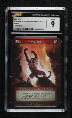 2023 Sorcery: Contested Realm - Alpha Vile Imp CGC 9 Mint - Image 1