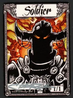 ***Soldier Token Signed*** MTG Tokens Christopher Rush Magic Kid Icarus - Image 1