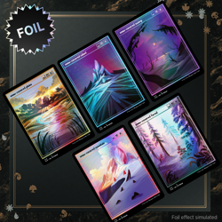 MTG Secret Lair- Picture Snow Lands .jpg- Foil Edition- Sealed - Image 1