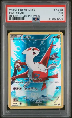 2015 POKEMON XY BLACK STAR PROMO LATIAS #XY78 HOLO PSA 7 NM #115891905 - Image 1