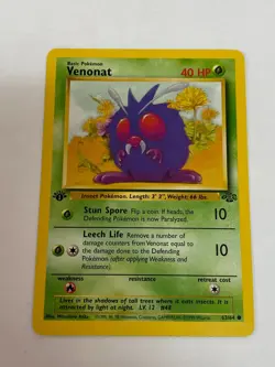 Venonat 63/64 Pokemon Jungle 1st Edition NM/MINT 1999 box-S1 - Image 1