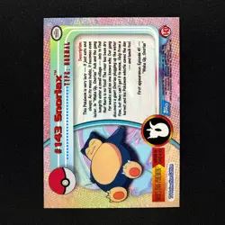 topps Pokemon TV Animation Edition Series 3 Holo Foil #143 Snorlax - Image 2