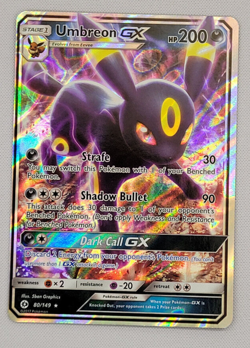 Umbreon GX Ultra Rare Holo Foil Pokemon Sun/Moon Base Set SM 80/149 - Image 1
