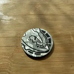 Steelix Mini Silver Plastic Coin Tcg Pokemon - Image 1