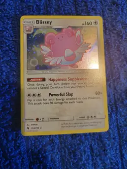 Pokemon TCG Blissey Lost Thunder Pokemon Promos 153/214 Holo Cosmos Holo Rare - Image 1