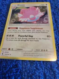 Pokemon TCG Blissey Lost Thunder Pokemon Promos 153/214 Holo Cosmos Holo Rare - Image 2