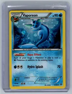 2015 Vaporeon 22/98 XY Ancient Origins Promo Cosmos Foil Holo Tin Pokemon MP - Image 1