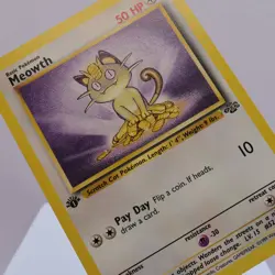 Pokemon TCG - Meowth 56/64 Jungle Common 1st Edition WOTC 1999 - EXC/NM - Image 1