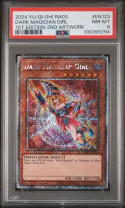 Yu-Gi-Oh! Dark Magician Girl RA03-EN123 Platinum Secret Rare PSA 8 💎🔥 - Image 1