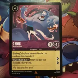 Genie Wish Fulfilled Lorcana TCG Azurite Sea Regular Card 53/204 - Image 1