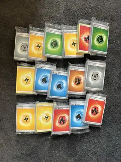 16x Basic Energy sealed packs ETB Elite Trainer Box pokemon card Fire Water - Image 1