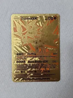 Zapdos GX Hp170 Gold Foil Fan Art Pokemon Card (Storm Breaker GX) - Image 1
