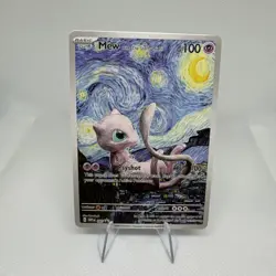 Pokemon Mew Starry Night Van Gogh Beautiful Moon ACG Star Trading Card NM - Image 1