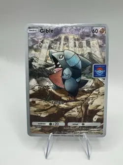 NEW ~ ART CARD Pocket Pokemon Gible Illustration Immersive Textured HOLO - Image 1